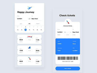 Flight app flight journey ticket travel