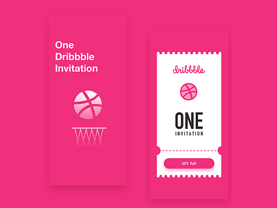 one dribbble Invitation invitation dribbble invite