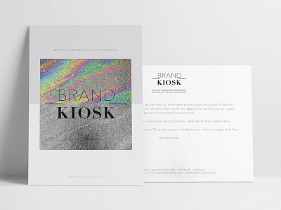 Brand Kiosk Karte card graphic design layout