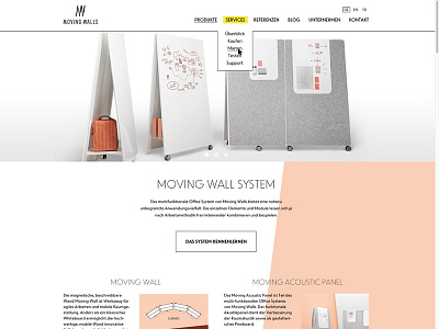 Moving Walls Webseite corporate design graphic design webdesign