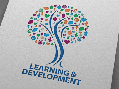 Learning & Development branding color coma designer identity lettering logo logotype mark pepsico tree typography