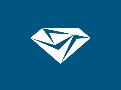 Diamond adamant arrow blue diamond face icon identity logo mark stone symbol