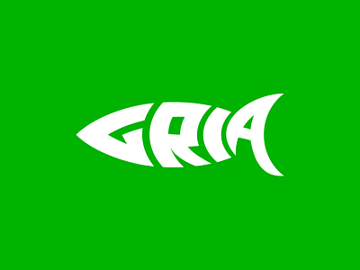 Gria auburnbear fish fishing flat identity logo logotype symbol