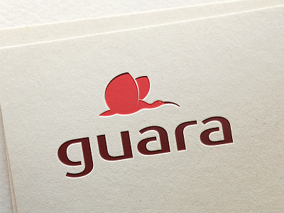 Guara bird branding design figure flight guara ibis logo logotype mark red wing