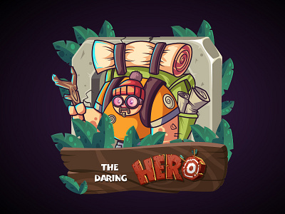 The Daring Hero art cartoon character fantasy game game art game design game icon game ui gaminglogo hero illustration logo superhero vector