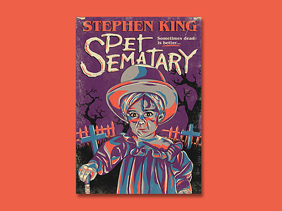 Stephen King, Pet Sematary Poster drawing gage horrormovie illustrator pet sematary poster stephen king vector