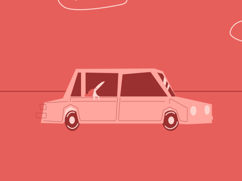 Wind 2d animation 2d art animation car design dog illustration vector window