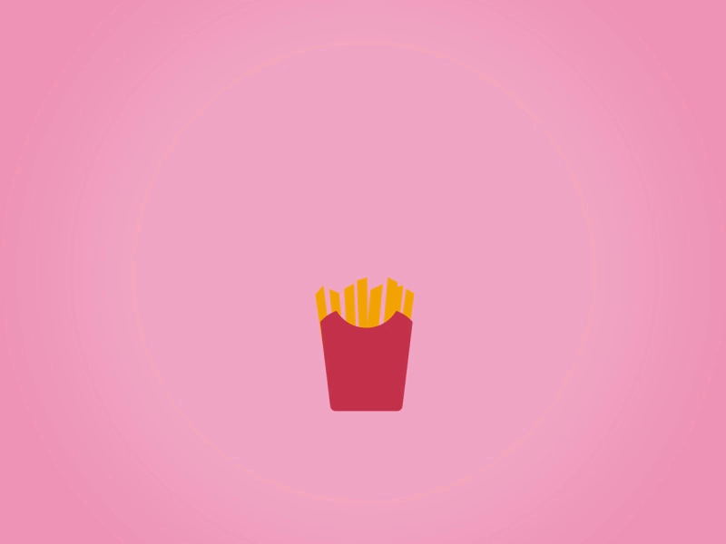 Side Of Fries 2d animation 2d art animation design fries illustration jumping shake transition vector