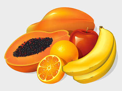 Breakfast fruits design illustration vector
