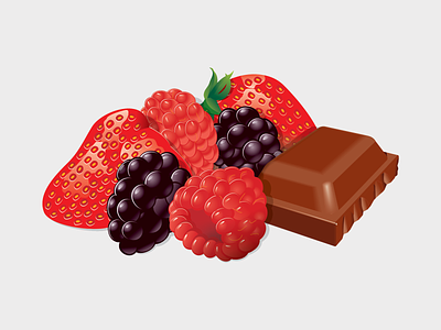 Red berries design illustration vector