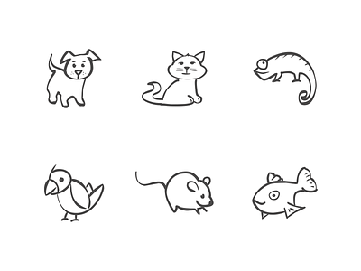 Pets Icons design illustration vector