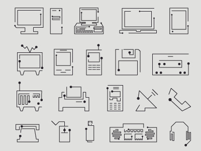 Circuit Icons circuit computers icon icons technology vector