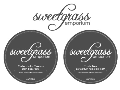 Sweetgrass Emporium Product Labels illustration labels package packaging product labels sweetgrass emporium vector