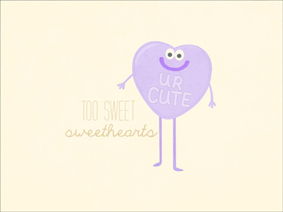 Sweetheart candy cartoon drawing illustration sweethearts vector