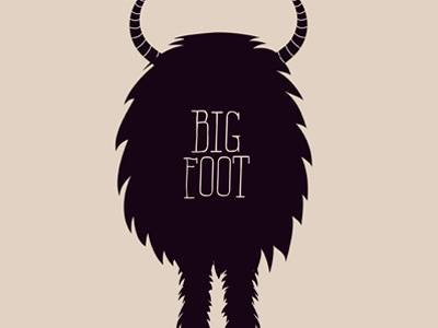Day 63: Bigfoot aiga100 aigane100 bigfoot hand lettering monster