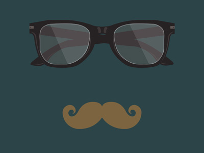 Day 81: Hipster aiga100 aigane100 glasses hipster mustache vector
