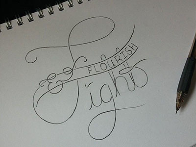 Fight & Flourish hand lettering lettering phrase quote text