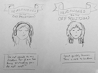 Headphones drawing headphones illustration music sketch