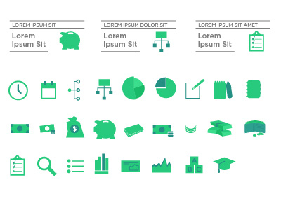 Icons design education icons money savings vector