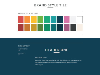 Brand Style Tile brand design layout style tile web design website