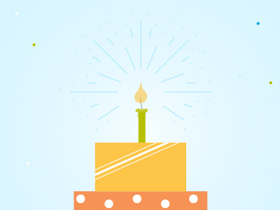 Make a Wish birthday cake candle illustration party vector