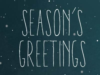 Season's Greetings card holiday snow winter
