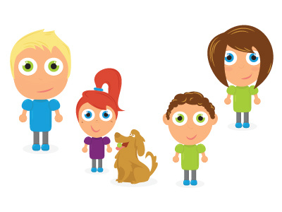 Family characters drawing humans illustration people vector