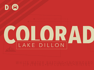 Travel Card CO colorado state travel typography