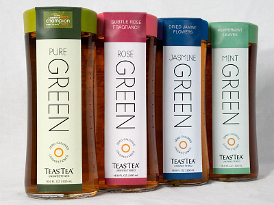 Teas' Tea bottled tea green tea package design packaging tea