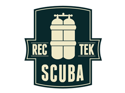 Rec Tek Scuba Logo badge branding identity logo scuba scuba diving tanks