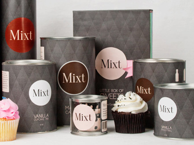 Mixt line cake cup cakes icing mixt package design packaging sweets