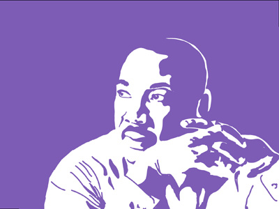 Martin Luther King, Jr. illustration jr. quote vector drawing purple martin luther king