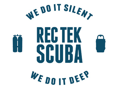Rec Tek Scuba Logo badge branding identity logo rebreather rec tek scuba scuba scuba diving tanks