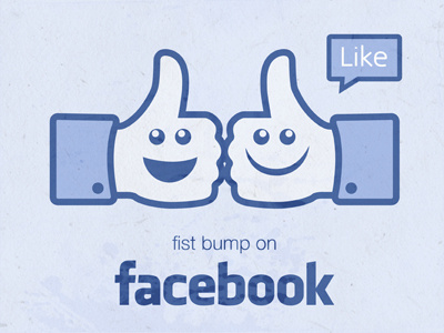 Fist Bump on Facebook illustration