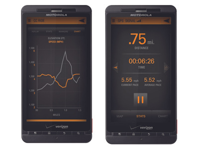 My Tracks Android App android application app application chart statistics ui ux