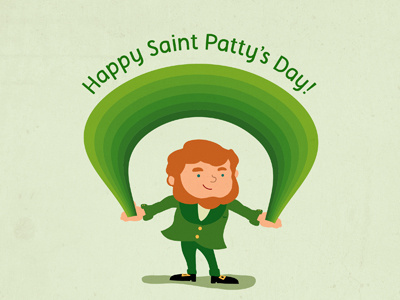 St. Patty's Day Leprechaun card cartoon drawing green holiday illustration irish leprechaun lucky rainbow st patricks day st. pattys day