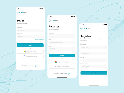 Minimalist Login and Register Screen Exploration