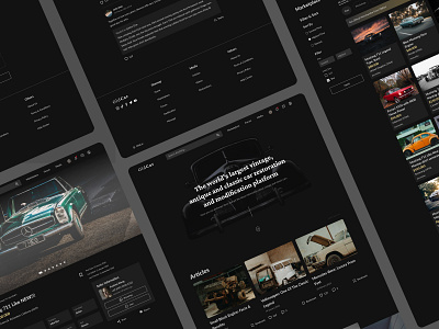 Dark Mode Classic Car Platform Exploration 3d animation branding graphic design logo motion graphics product product design ui ux