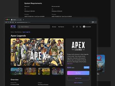 Product Details Page For Game Store Exploration