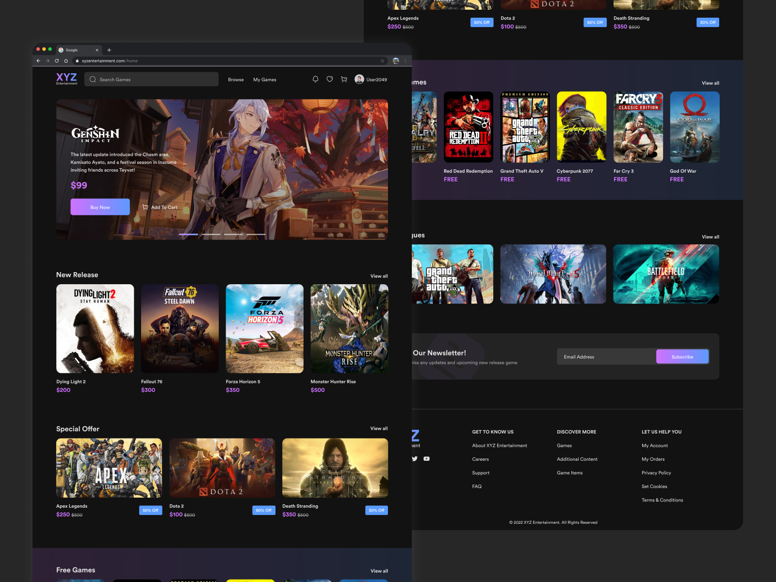 Game Store Homepage Exploration by Denny Pratama on Dribbble