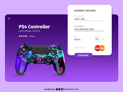 Game Controller Purchase page branding design ui ux web