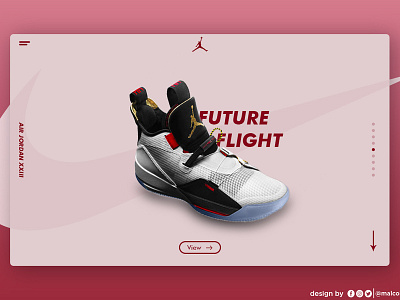 Nike Air Jordan Landing Page branding design ui ux vector web website