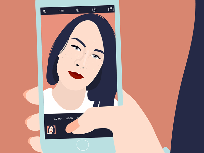 Selfie animation design gif gif animation illustration