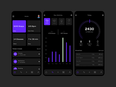 Fitness Tracker App by Jide Pinheiro on Dribbble