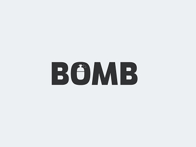 Bomb branding design logo minimal typography vector