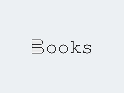 Books branding design logo minimal typography vector