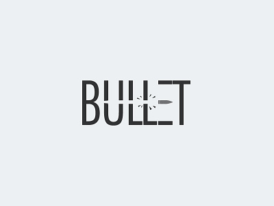Bullet branding design logo minimal typography vector