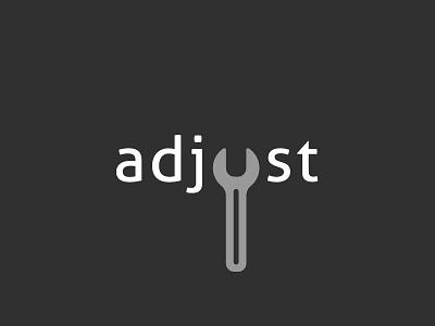 Adjust - Logo Concept branding design logo minimal typography vector