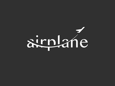 Airplane - Logo Concept branding design logo minimal typography vector
