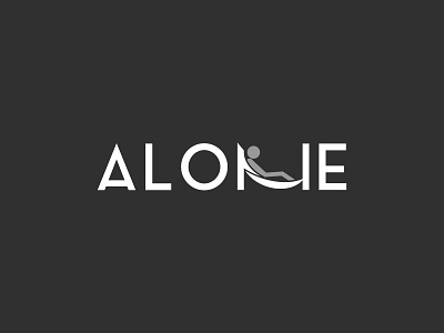 Alone Logo Concept branding design logo minimal typography vector